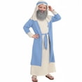 thumbnail image 6 of Kids Shepherd Role Play Outfit 4 Piece Historical Dress Up Set with Head Scarf Tunic Headband Belt Children's Renaissance Wear for Festival Stage Performance(Light Blue,6-8 Years), 6 of 7