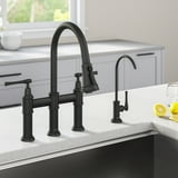 KRAUS Allyn Transitional Bridge Kitchen Faucet and Water Filter Faucet ...