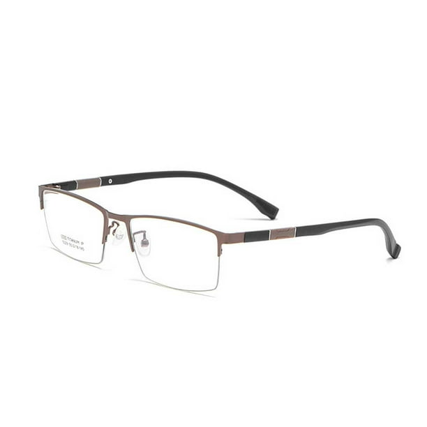 Classic Half-Frame Square Myopia Glasses – Unisex Metal/Plastic Frames, Clear Lenses, Retro Style (New With Tags)