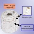 thumbnail image 2 of PET-U High Strength Braid Rope Pulling Rope Polyester Rope Multipurpose Bull Rigging 3/4 Inch x 100 Feet White Red, 2 of 7