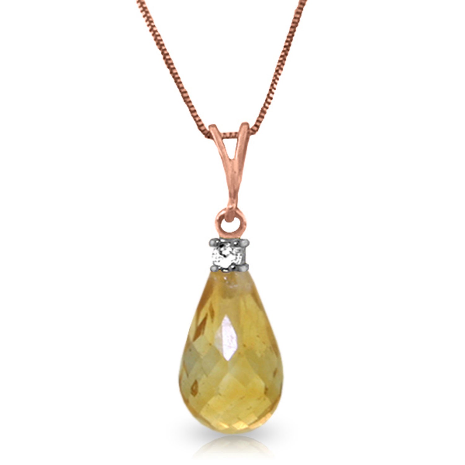 Galaxy Gold 14K Solid Gold Natural Diamond Necklace for Women - Rose Gold Fine Jewelry