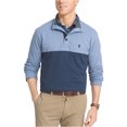 thumbnail image 1 of IZOD Mens Colorblocked Henley Shirt, Blue, X-Large, 1 of 1