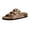 Gold, variant on CUSHIONAIRE Women's Lela Cork footbed Sandal with +Comfort, Black Nappa 6