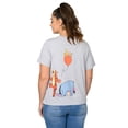thumbnail image 2 of Winnie The Pooh Cropped T-Shirt Piglet Eeyore Tigger Women's Plus Size Gray, 2 of 7