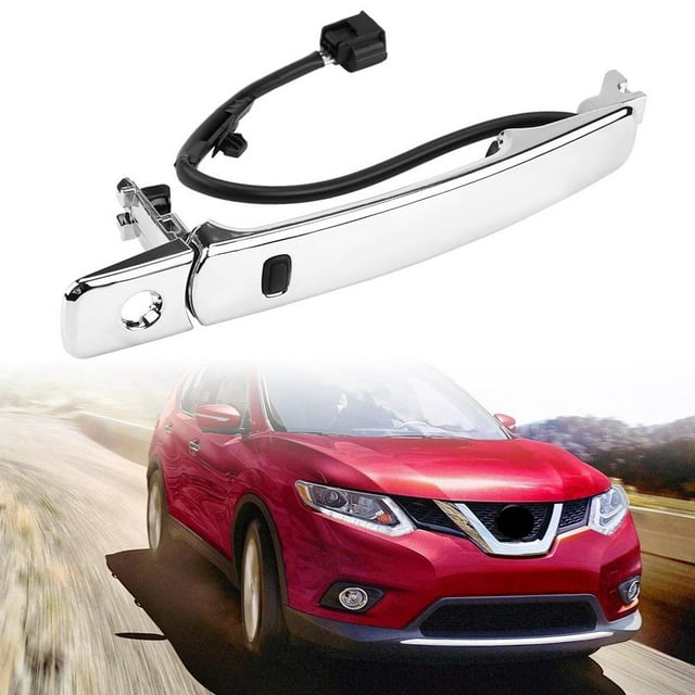 Línea de manija de puerta Dweekiy, manija de puerta exterior delantera izquierda cromada Entrada inteligente para Nissan Rogue 2010-2013 80640-CA012 Amonsee No