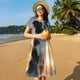 thumbnail image 4 of Balery Cloud Border Collie Vestidos sueltos de manga corta para mujer, vestidos de verano 2025, vestidos casuales de corte A con vuelo., 4 of 6