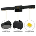thumbnail image 5 of C Cattleya 4-Light Contemporary Black Aluminum LED Vanity Light with Frosted Acrylic Shade, 5 of 8