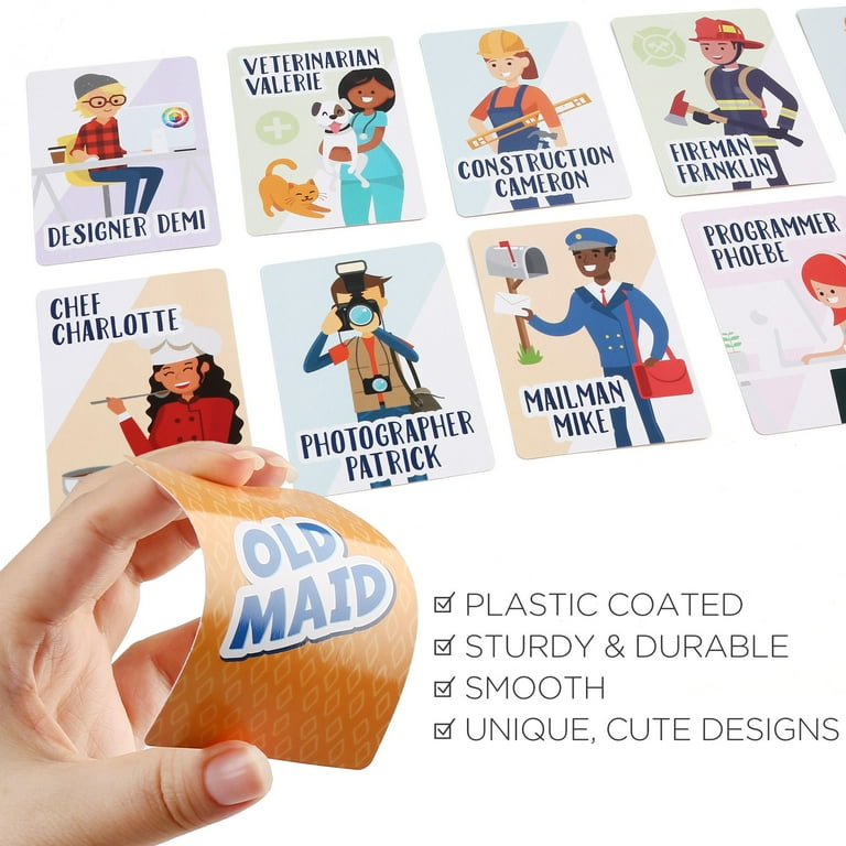 LotFancy Kids Card Games, 6 Decks, Include Go Fish, Old Maid
