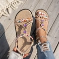 thumbnail image 6 of Mepaouo Summer Sandals for Women 2025 Bohe Beach Vintage Wedge Sandalias Wide Width Dressy Shoes, 6 of 9