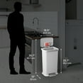 thumbnail image 7 of iTouchless SoftStep 13.2 Gal Kitchen Trash Can with Odor Filter, Dent-Proof White Plastic, 7 of 7