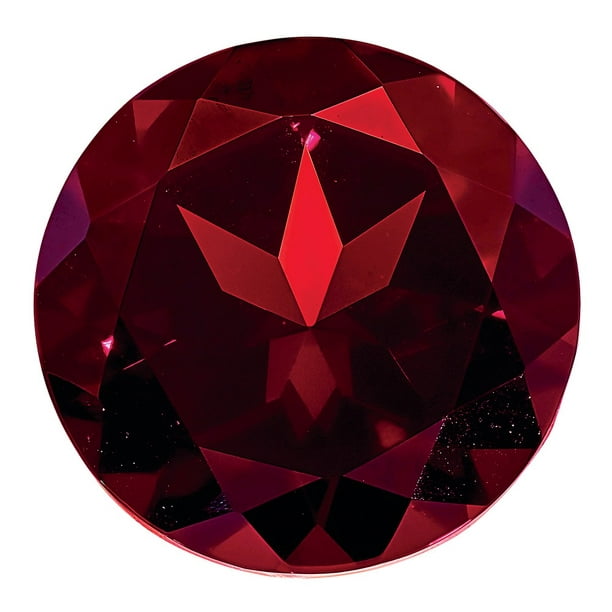 Red Round Shaped Garnet On A White Background Stock Photo - Download Image  Now - Ruby, Gemstone, Red - iStock