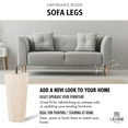 thumbnail image 2 of 4 inch Unfinished Ash Wood Furniture Legs, LAVANE Set of 4 Mid-Century Modern Pyramid Wooden Replacement Feet with Pre-Drilled 5/16 Inch Bolt & Mounting Plate for Sofa Couch Bed Armchair Ottoman, 2 of 6