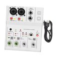 thumbnail image 2 of Yinanstore 2 Channel Audio Mixer Audio Interface 48V Power Lightweight Mixing Professional for Karaoke Home Singing White, 2 of 8