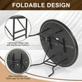 thumbnail image 4 of RayChee Round Poker Table Foldable, Folding Texas Holdem Table, 6 Players Portable Casino Card Game Table w/Water-Resistant Cushioned Rail and Stainless Steel Cup Holders (Black, 46 Inch), 4 of 7