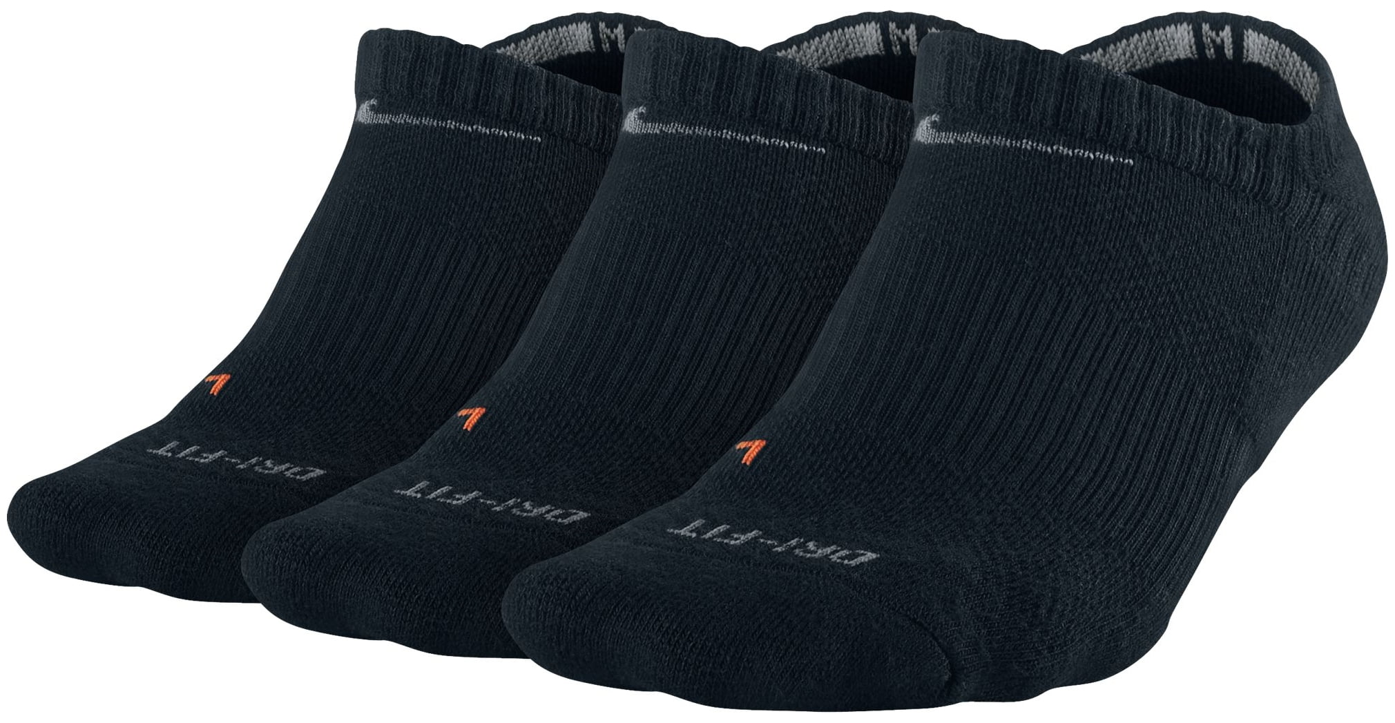 Nike Kids' Dri-FIT Cushion No Show Athletic Socks 3 Pack - Black - S - Walmart.com - Walmart.com