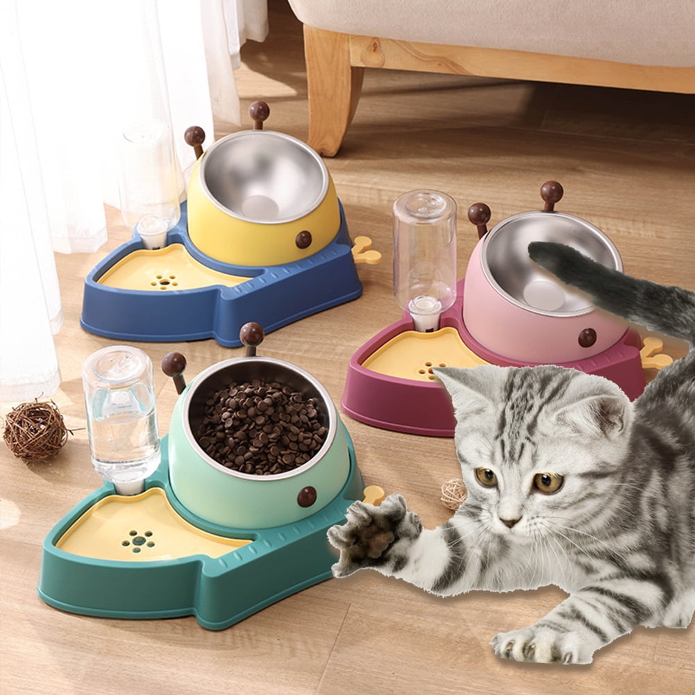 Buy Feelers 2in1 Pet Cat Feeding Bowl with Tilted Raised Cat Food