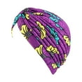 thumbnail image 4 of Turban Caps Multipurpose Pleated Supple to Touch Woman Accessories Sleep Hats Simple Design Breathable Polyester Women Hat Heart Pattern, 4 of 7