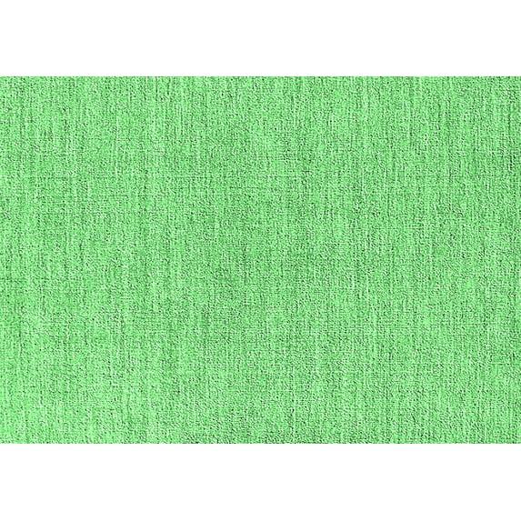 Ahgly Company Indoor Rectangle Solid Emerald Green Modern Area Rugs, 5' x 7'