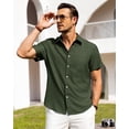 thumbnail image 2 of Camisa de lino de manga corta Alimens & Gentle XL verde oliva, 2 of 5