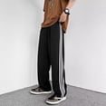 thumbnail image 5 of Pantalones de verano rectos góticos a rayas, pantalones de chándal para hombre, pantalones deportivos finos para hombre, tendencia de ropa 2024, nuevos pantalones planos originales, 5 of 5
