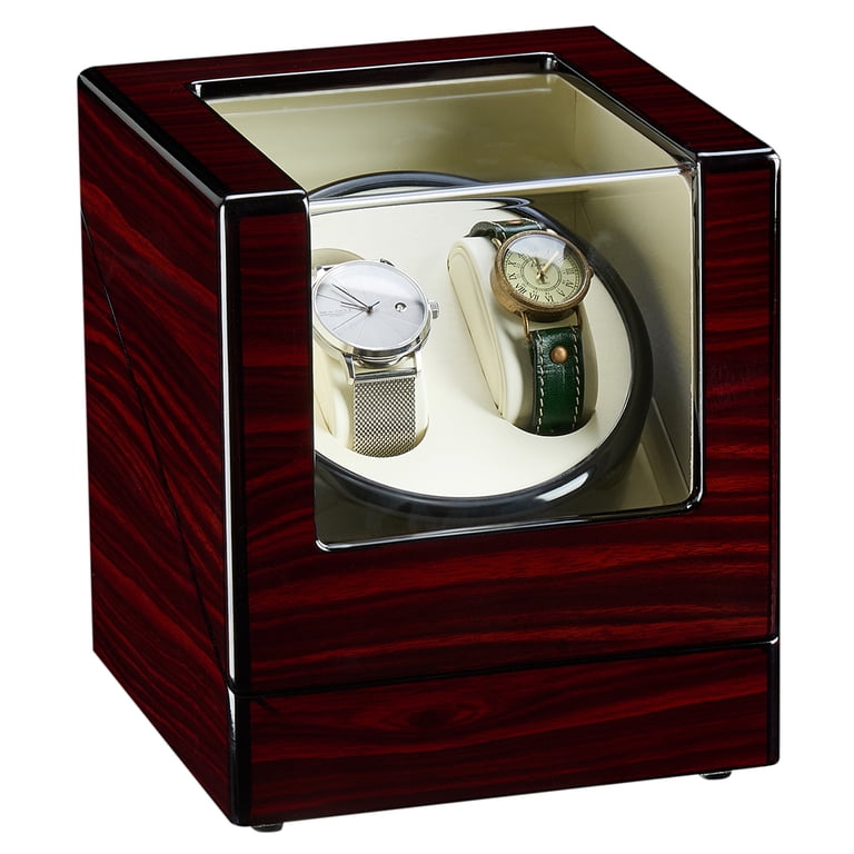 Topcobe Watch Box, Double Watch Winder, Wood Watch Case  display picture 3