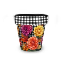 Briarwood Lane Checkered Mums Small Planter