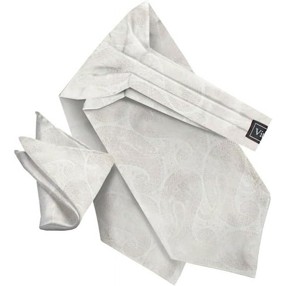 Vittorio Farina Paisley Tone On Tone Ascot & Pocket Square
