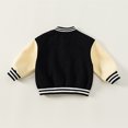 thumbnail image 4 of Esaierr Toddler Baby Girls Boys Fleece Coat Kids Baseball Jacket Button Winter Thickened Warm Coat Sweatshirt Outwear for 1-8Y, 4 of 5
