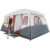 8-12 Person Outdoor Camping Tent 2 Room, Portable Cabin Huge Tent with Carrying Bag & Weatherproof Instant, Large Multi Room Family Tents for Camping, Picnics, Backpacking Hiking Car Traveling
