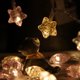 thumbnail image 3 of Cadena de estrellas de 6 m, 40 luces blancas cálidas, funciona con pilas (cristal brillante), 3 of 4