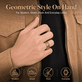 Geometric Rocks With Texture Jiaoiudi Men's Geometric Maze Pattern Wide Band Ring, Stainless Steel ...