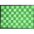 thumbnail image 1 of Ahgly Company Indoor Rectangle Checkered Emerald Green Modern Area Rugs, 5' x 8', 1 of 4