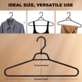 thumbnail image 4 of Quality Hangers Heavy Duty Black Plastic Hangers 40-Pack with Swivel Hook | 7mm Thick Non Slip Coat Hangers with Accessory Bar | Ideal Clothes Hangers Plastic for Everyday Use | 17 Inches (40, Black), 4 of 6