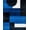 Blue Black White, Pattern 8, variant on ODIKA Navy Abstract Large Brushstroke Asymmetric Blocks Pile Interlocking for Home Office, Gaming Room, Under Desk, Non-Slip Chair-Friendly
