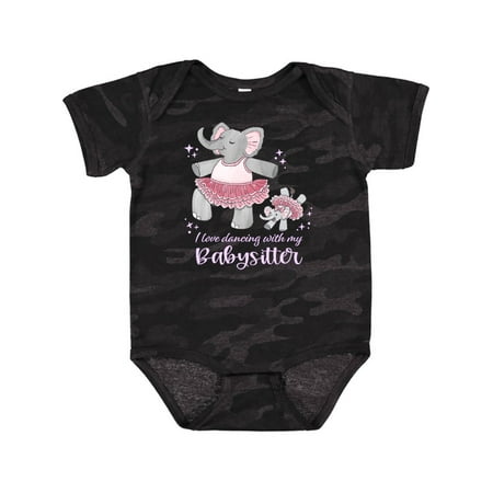 

Inktastic I Love Dancing With My Babysitter Gift Baby Boy or Baby Girl Bodysuit