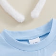 thumbnail image 6 of Okbabeha Newborn Baby Boy Girl Easter Outfit Fuzzy Embroidered Romper Short Sleeve Bodysuit Jumpsuit with Bunny Ears Headband, 6 of 9