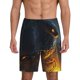 thumbnail image 1 of Balery Glowing Snake Dark Forest Pantalones cortos de pijama de punto de algodón para hombre con cinturilla y bolsillos-3X-Large, 1 of 6