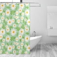 thumbnail image 4 of FREEAMG Beautiful Flowers Shower Curtain Waterproof Fabric Shower Curtains for Bathroom Decoration Curtain with 12 Hooks 60x72 Inch, 4 of 6