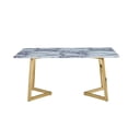 thumbnail image 3 of Heavenly Collection White Marble Table Dining Table, 3 of 4