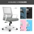 thumbnail image 5 of Hygge Ergonomic Lumbar Support Mid Back Adjustable Mesh Home Office Computer Desk Chair, Gray, 5 of 9