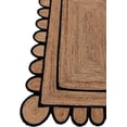 thumbnail image 5 of Scallop Pattern Jute Bohemian Area Rug (Black, 11'x14'), 5 of 5
