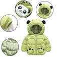 thumbnail image 5 of LYMAYTER Kids Unisex down Cotton Jacket Boys Girls Ears Hooded Printed Coats Toddler Fall Winter Fleece Outwears for 2-7 Years, 5 of 10