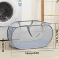 thumbnail image 3 of Lzvxtym 2Pcs Pop-Up Mesh Laundry Hamper 70L Large Capacity Collapsible Laundry Basket Space Saving Dirty Clothes Storage Organizer with Handle Side Pocket, 3 of 7