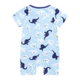 thumbnail image 5 of MYGBCPJS 2 Pack Baby Short Sleeve Zipper Romper Toddler Cotton Jumpsuit 2 Way Zip Sleep and Play Infant One-piece Pajamas Playsuit (3-36 Months), 5 of 6