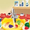 thumbnail image 3 of Bewildely Cocina de juguete para niños de ABS, fregadero eléctrico y casa de juego de agua para niñas y niños. Muebles de casa de muñecas, 3 of 6