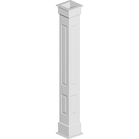 12" Width x 120" Height Non-Tapered Double Raised Panel Fypon Column Wrap