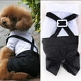 thumbnail image 5 of Promotion Clearance! Dog Shirt Small Dog Clothes Puppy Pet Stylish Suit Bow Tie Costume Wedding Shirt with Black Tie Dog Prince Wedding Bow Tie Suit S-XXL, 5 of 6