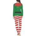thumbnail image 3 of Suhoaziia Women Pajama Sets Pants Softness Christmas ELF Breathable Daily Wear Long Sleeve Durable Sleepwear 2 Packs Suit Casual Sleep Set Elastic Shirt Matching Set 6XL, 3 of 5