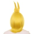 thumbnail image 3 of Men's 20" Spiked Yellow Wig for Halloween All Might Costume, Flame-Retardant Synthetic Fiber Wigs Perfect for Halloween, 3 of 3