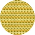 thumbnail image 1 of Ahgly Company Machine Washable Indoor Round Transitional Bold Yellow Area Rugs, 8' Round, 1 of 7